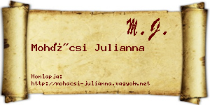 Mohácsi Julianna névjegykártya
