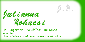 julianna mohacsi business card